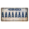 Nebraska Genius of Creative Energy Cut License Plate Strips (Set of 8) A