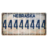 Nebraska Genius of Creative Energy Cut License Plate Strips (Set of 8) 4