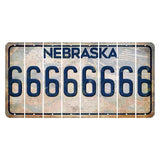 Nebraska Genius of Creative Energy Cut License Plate Strips (Set of 8) 6