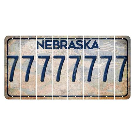 Nebraska Genius of Creative Energy Cut License Plate Strips (Set of 8) 7