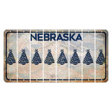 Nebraska Genius of Creative Energy Cut License Plate Strips (Set of 8) Christmas Tree