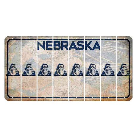 Nebraska Genius of Creative Energy Cut License Plate Strips (Set of 8) Santa Claus