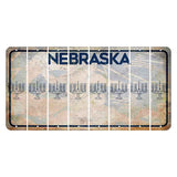 Nebraska Genius of Creative Energy Cut License Plate Strips (Set of 8) Menorah