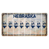 Nebraska Genius of Creative Energy Cut License Plate Strips (Set of 8) Bikini