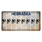 Nebraska Genius of Creative Energy Cut License Plate Strips (Set of 8) Whale