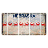 Nebraska Genius of Creative Energy Cut License Plate Strips (Set of 8) Crab