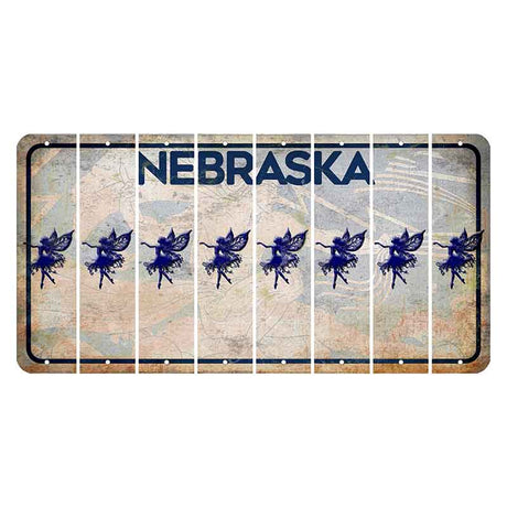 Nebraska Genius of Creative Energy Cut License Plate Strips (Set of 8) Fairy