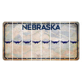 Nebraska Genius of Creative Energy Cut License Plate Strips (Set of 8) Alligator