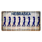 Nebraska Genius of Creative Energy Cut License Plate Strips (Set of 8) Cowgirl - Leaning