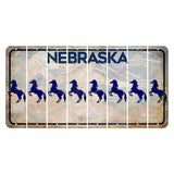 Nebraska Genius of Creative Energy Cut License Plate Strips (Set of 8) Horse