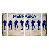 Nebraska Genius of Creative Energy Cut License Plate Strips (Set of 8) Zombie