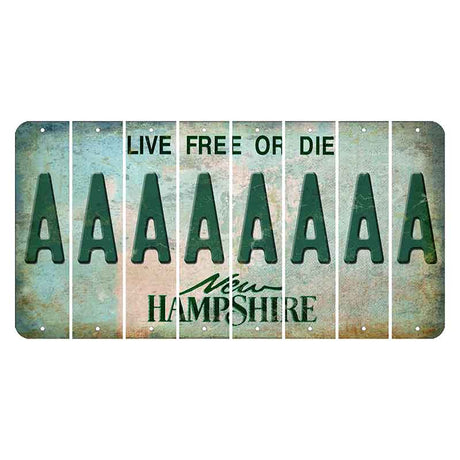 New Hampshire Cannon Mountain Cut License Plate Strips (Set of 8) A