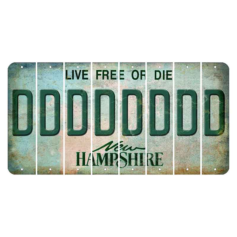 New Hampshire Cannon Mountain Cut License Plate Strips (Set of 8) D