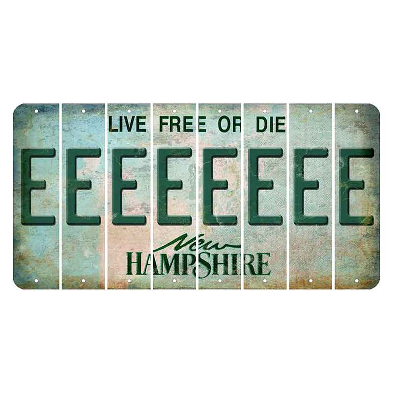 New Hampshire Cannon Mountain Cut License Plate Strips (Set of 8) E