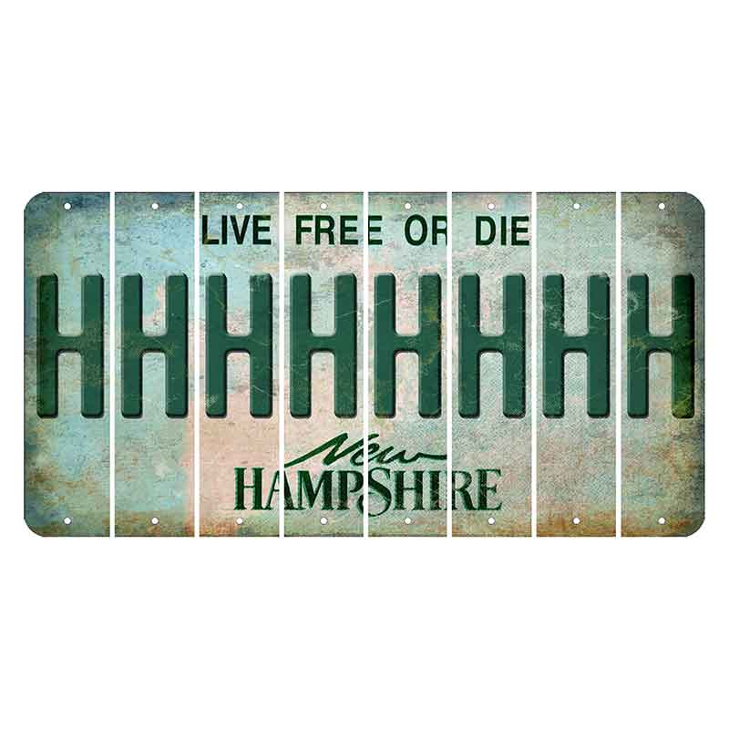 New Hampshire Cannon Mountain Cut License Plate Strips (Set of 8) H