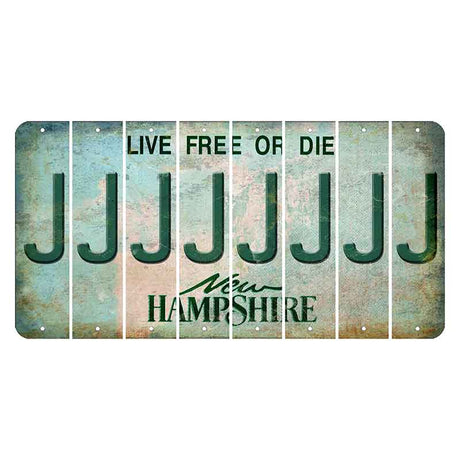 New Hampshire Cannon Mountain Cut License Plate Strips (Set of 8) J