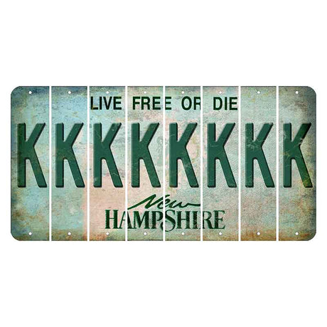 New Hampshire Cannon Mountain Cut License Plate Strips (Set of 8) K