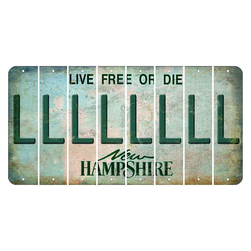 New Hampshire Cannon Mountain Cut License Plate Strips (Set of 8) L