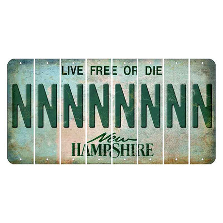 New Hampshire Cannon Mountain Cut License Plate Strips (Set of 8) N