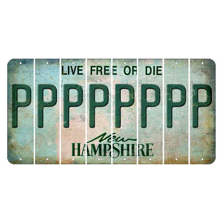 New Hampshire Cannon Mountain Cut License Plate Strips (Set of 8) P