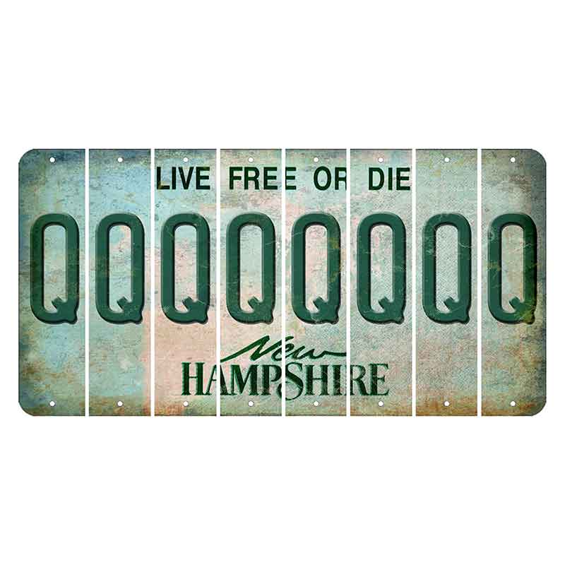 New Hampshire Cannon Mountain Cut License Plate Strips (Set of 8) Q