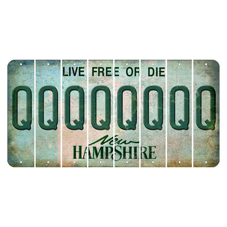 New Hampshire Cannon Mountain Cut License Plate Strips (Set of 8) Q