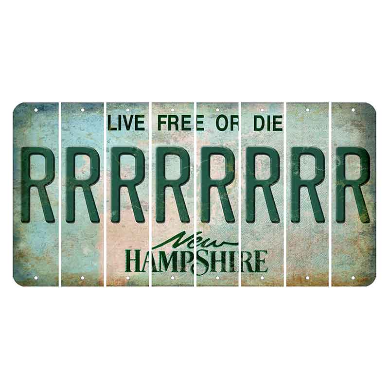 New Hampshire Cannon Mountain Cut License Plate Strips (Set of 8) R