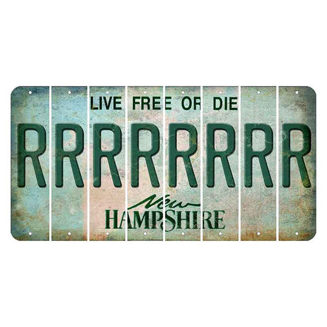 New Hampshire Cannon Mountain Cut License Plate Strips (Set of 8) R