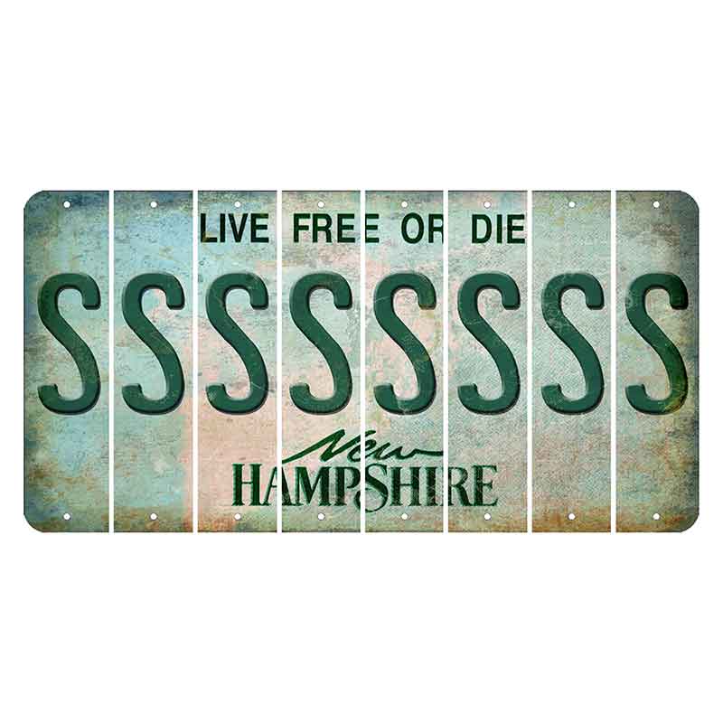 New Hampshire Cannon Mountain Cut License Plate Strips (Set of 8) S