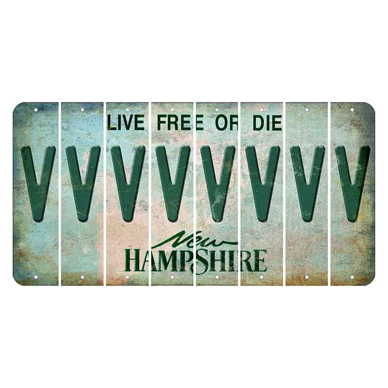 New Hampshire Cannon Mountain Cut License Plate Strips (Set of 8) V