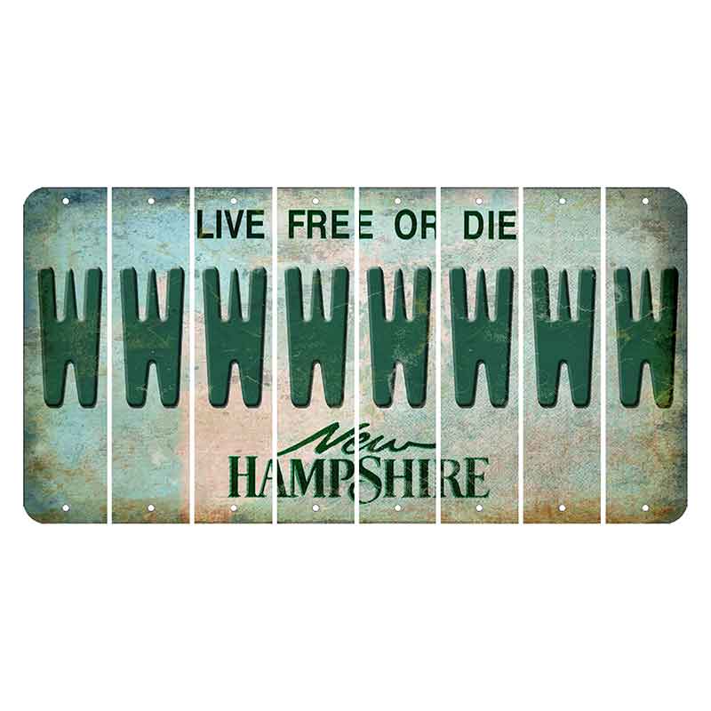 New Hampshire Cannon Mountain Cut License Plate Strips (Set of 8) W