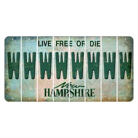 New Hampshire Cannon Mountain Cut License Plate Strips (Set of 8) W