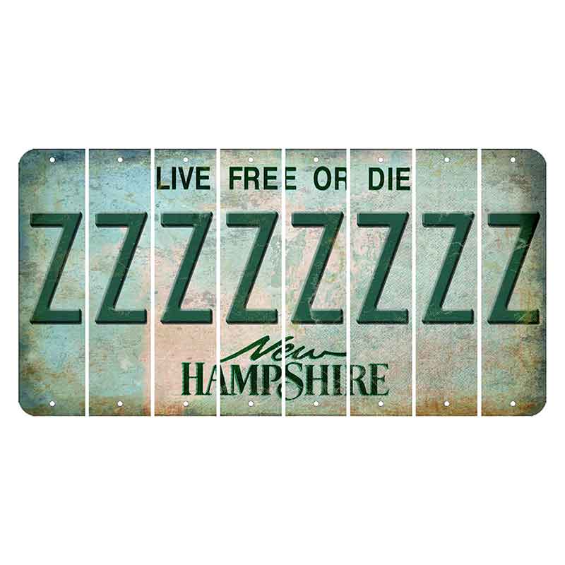 New Hampshire Cannon Mountain Cut License Plate Strips (Set of 8) Z