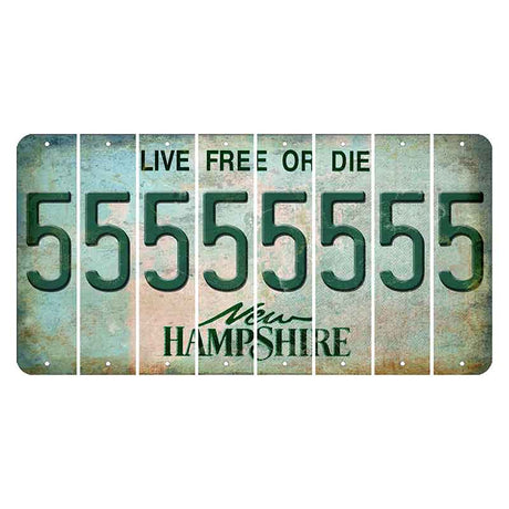 New Hampshire Cannon Mountain Cut License Plate Strips (Set of 8) 5