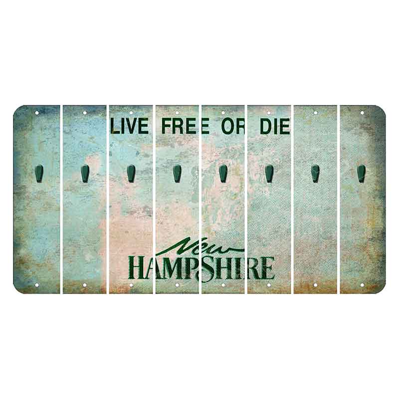 New Hampshire Cannon Mountain Cut License Plate Strips (Set of 8) Apostrophe