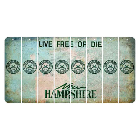 New Hampshire Cannon Mountain Cut License Plate Strips (Set of 8) 2nd Amendment