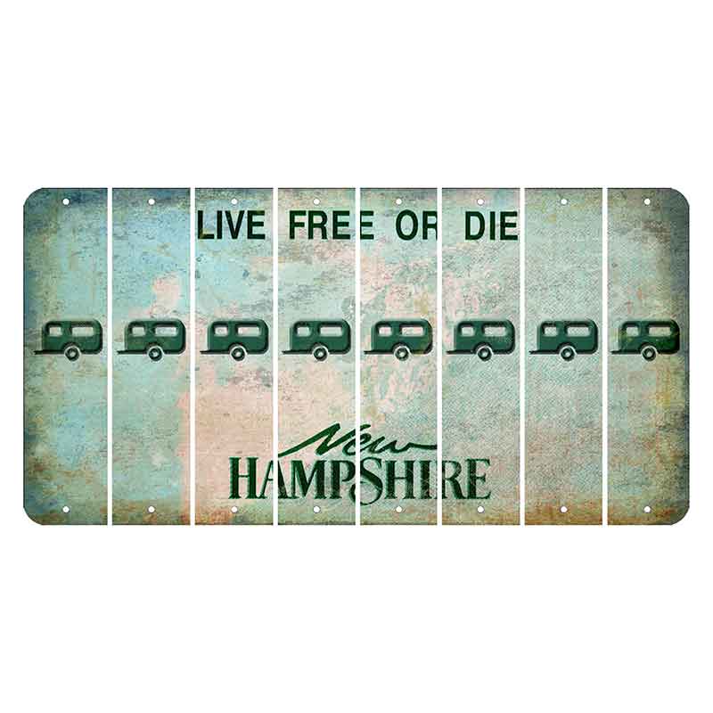 New Hampshire Cannon Mountain Cut License Plate Strips (Set of 8) Trailer