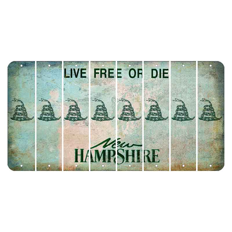 New Hampshire Cannon Mountain Cut License Plate Strips (Set of 8) Gadsden