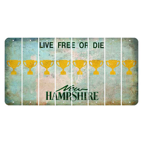 New Hampshire Cannon Mountain Cut License Plate Strips (Set of 8) Trophy