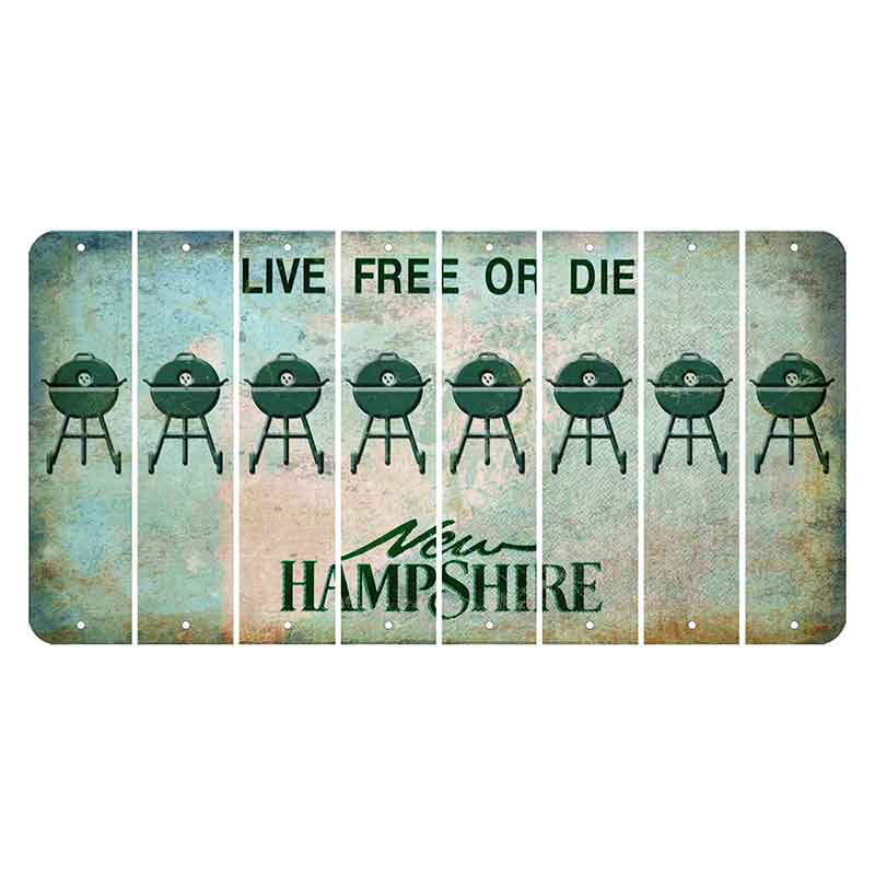 New Hampshire Cannon Mountain Cut License Plate Strips (Set of 8) Grill