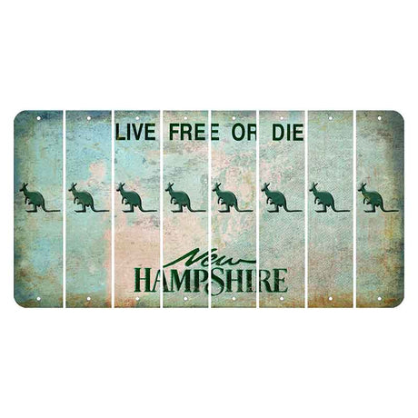 New Hampshire Cannon Mountain Cut License Plate Strips (Set of 8) Kangaroo