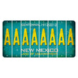 New Mexico Teal Centennial Cut License Plate Strips (Set of 8) A