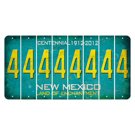 New Mexico Teal Centennial Cut License Plate Strips (Set of 8) 4