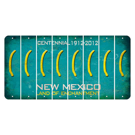 New Mexico Teal Centennial Cut License Plate Strips (Set of 8) Parenthesis - Left