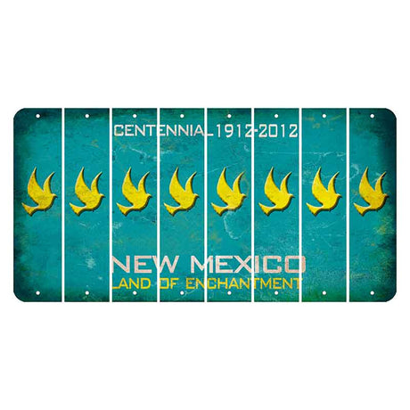 New Mexico Teal Centennial Cut License Plate Strips (Set of 8) Dove