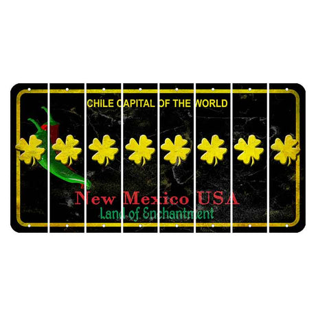 New Mexico Black Chile Cut License Plate Strips (Set of 8) Shamrock