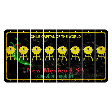 New Mexico Black Chile Cut License Plate Strips (Set of 8) Grill