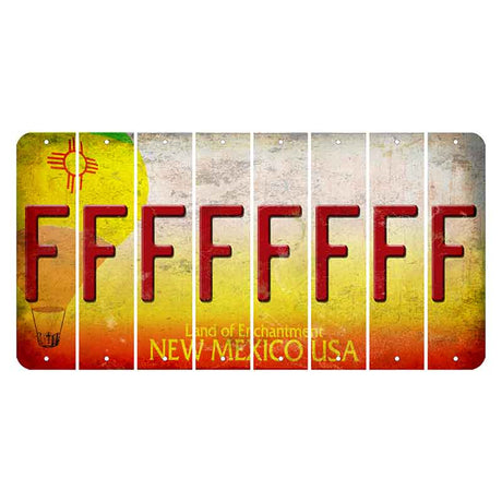 New Mexico Hot Air Balloon Cut License Plate Strips (Set of 8) F