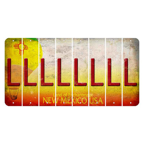 New Mexico Hot Air Balloon Cut License Plate Strips (Set of 8) L