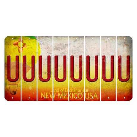 New Mexico Hot Air Balloon Cut License Plate Strips (Set of 8) U